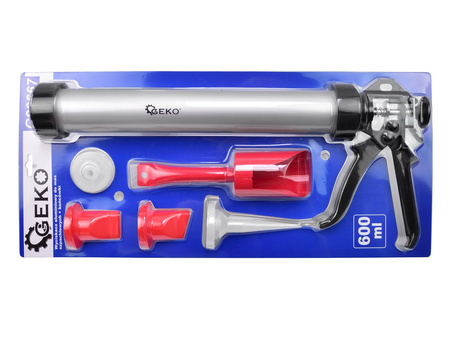 Wyciskacz aluminiowy do mas szpachlowych + końcówki (10)