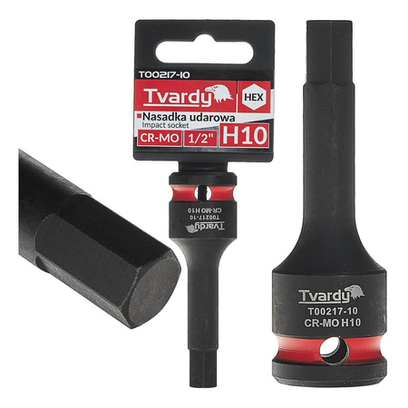 WYTRZYMAŁA NASADKA UDAROWA TRZPIENIOWA HEX H10 1/2” CR-MO TVARDY
