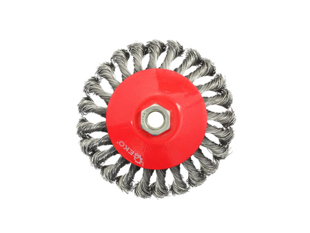 Szczotka druciana boczna pleciona 125mm M14