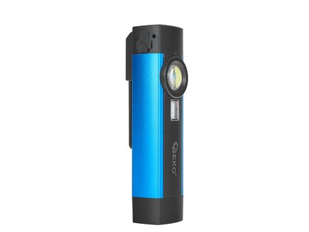 Latarka wielofunkcyjna z magnesem + UV LED COB 5W 2000mAh 300lm IP54 – kartonik wystawowy (12/96)