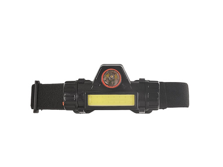 Latarka czołowa z obrotową główką LED COB 3W + XPE 800mAh IP20 (240)