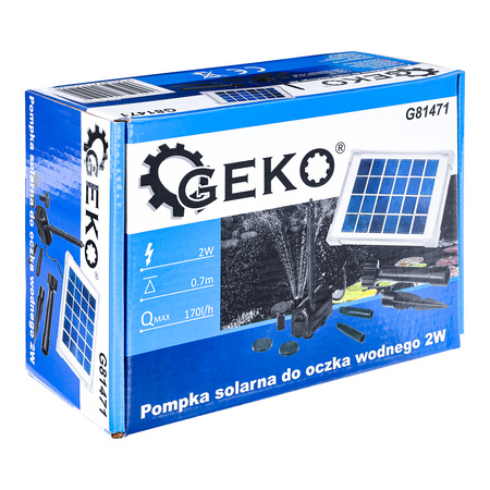 Pompa solarna pompka do oczka wodnego fontanna 2W