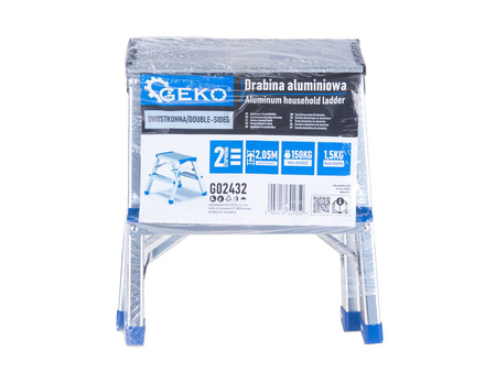Drabina aluminiowa 2-stopniowa dwustronna 150kg