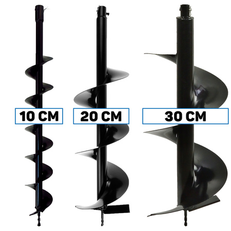Świder spalinowy + wiertła(10cm,20cm,30cm) + adapter 50cm