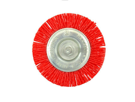 Szczotka tarczowa trzpieniowa nylon 75mm