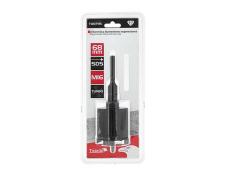 Otwornica diamentowa segmentowa turbo 68mm SDS Plus M16