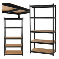 Regał magazynowy czarny 180x40x90cm 265kg wzmocniony