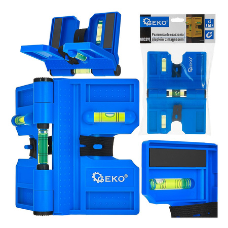 Poziomica do osadzania słupków z magnesem