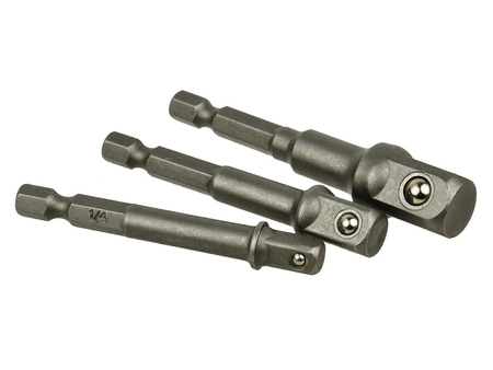 Komplet redukcji do nasadek wkrętarki 1/4" 3/8" 1/2"