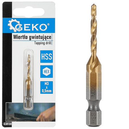 Wiertło gwintujące HSS M3 x 0,5mm HEX