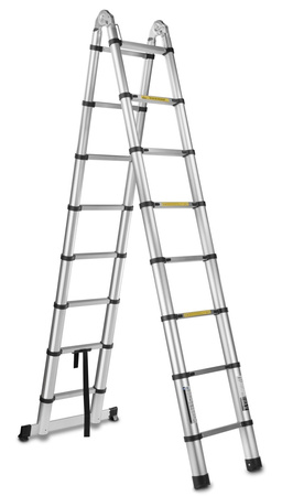 Drabina teleskopowa aluminiowa przegubowa 5m 150kg (1)