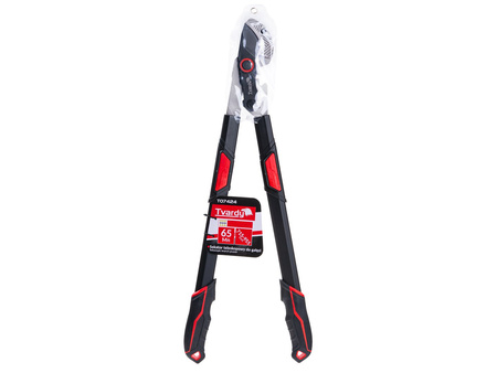 Sekator teleskopowy do gałęzi z przekładnią i ostrzem mijającym 730-970mm 65Mn PTFE