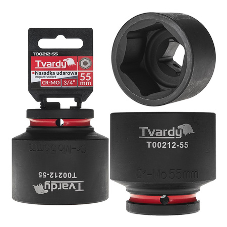 WYTRZYMAŁA NASADKA UDAROWA KRÓTKA 3/4" 55mm CR-MO TVARDY