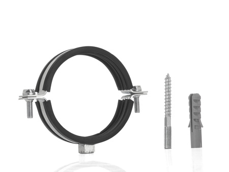 Obejma metalowa z gumą do rur 2" 60-64mm (200)