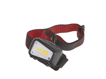Latarka czołowa z czujnikiem ruchu LED COB 8W (5W+3W) 1800mAh 520lm IP44 (100)