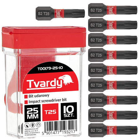 Bit udarowy T25 25mm S2 – box (10/100/1200)