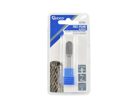Frez-pilnik do metalu 10x20mm trzpień 6mm (walcowy z zaokrągloną główką) (200)