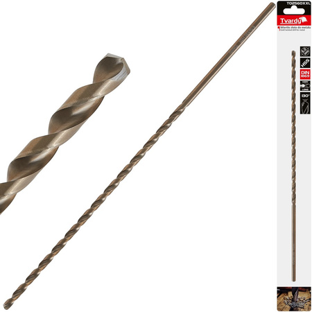 Wiertło złote do metalu długie 6.0 x 330mm HSS DIN1869