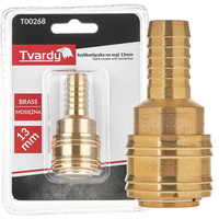 Szybkozłączka mosiężna na wąż 13mm typ żeński (1/10/100)