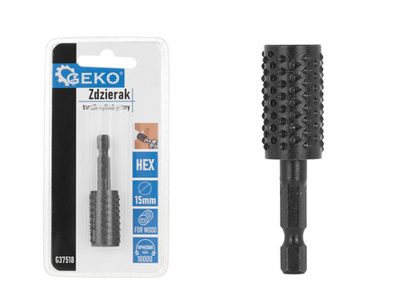 Zdzierak – tarnik cylindryczny do drewna 15mm HEX (50/250)