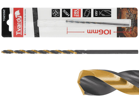Wiertło czarno-złote do metalu przedłużane HSS M2 3.2mm  (1/125/500)