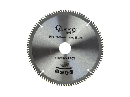 Tarcza do aluminium z widią 210x32x100T + zestaw redukcji