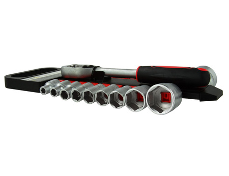Komplet kluczy nasadowych 19el 1/2" 8-32mm CRV