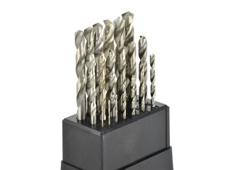 Komplet wierteł srebrnych do metalu GEKO Profi 1-10mm 19el.