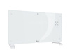 Grzejnik konwektorowy szklany biały z LCD, pilotem sterowania i WiFi 2500W (1)