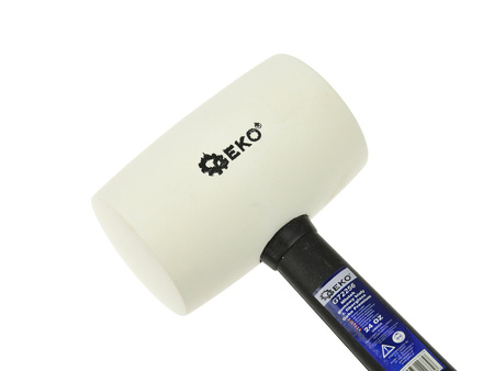 Młotek gumowy 24 OZ /850g/ biały Geko Premium trzonek fiberglass
