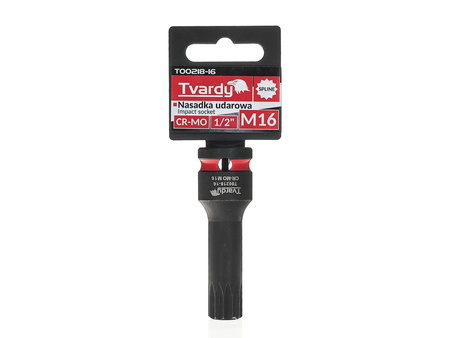 WYTRZYMAŁA NASADKA UDAROWA TRZPIENIOWA SPLINE M16 1/2” CR-MO TVARDY