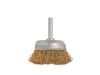 Szczotka druciana czołowa,mosiężna 50mm z trzpieniem (100)