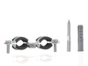 Obejma metalowa z gumą do rur podwójna 1/2" 20-25mm (200)