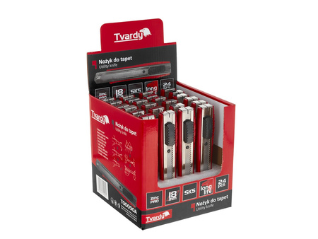 Nożyk do tapet 100x18x0.5mm GRIT SK5 TVARDY – kartonik wystawowy