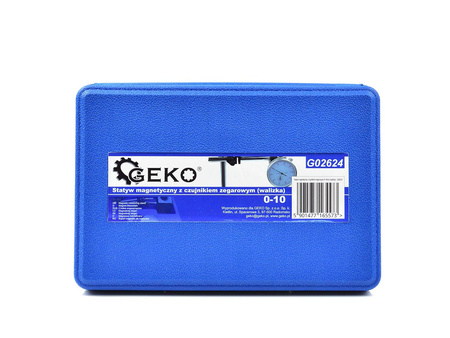 Czujnik zegarowy 10/0,01 mm na statywie magnetycznym (walizka) (10)