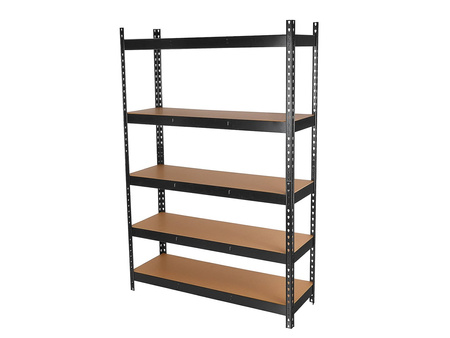 Regał magazynowy czarny 180x40x120cm 280kg wzmocniony