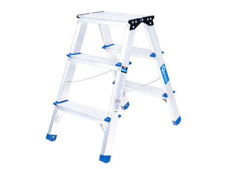 Drabina aluminiowa 3-stopniowa dwustronna 150kg