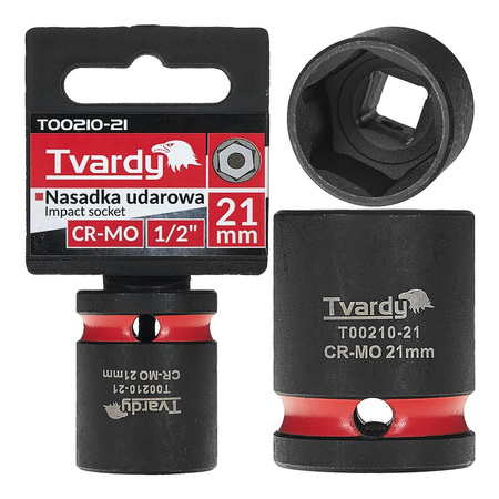 WYTRZYMAŁA NASADKA UDAROWA KRÓTKA 1/2" 21mm CR-MO TVARDY