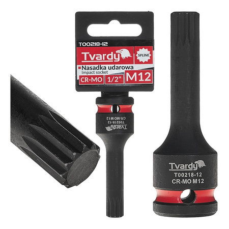WYTRZYMAŁA NASADKA UDAROWA TRZPIENIOWA TORX T55 1/2” CR-MO TVARDY