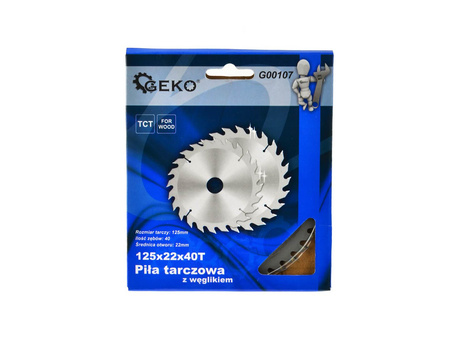Tarcza widiowa do drewna 125x22x40T GEKO