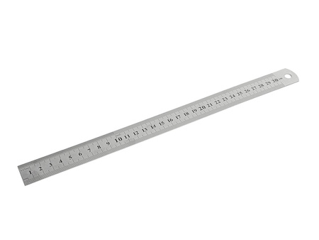 Przymiar liniowy – linijka ze stali nierdzewnej 300mm (20/600)
