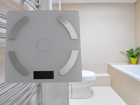 Analityczna waga łazienkowa 7w1 szklana Bluetooth GEKO HOME 180kg/100g