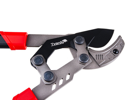 Sekator teleskopowy do gałęzi z przekładnią i ostrzem kowadełkowym 730-970mm 65Mn PTFE