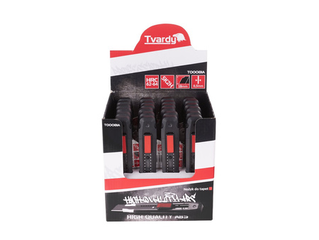 Nożyk do tapet 100x18x0.5mm SK2H TVARDY – kartonik wystawowy (24/144)