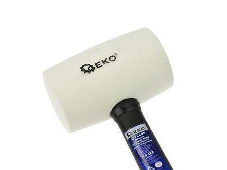 Młotek gumowy 16 OZ/600G/ biały GEKO Premium trzonek fiberglass