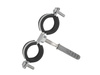 Obejma metalowa z gumą do rur podwójna 3/4" 26-30mm (200)