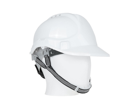 Kask ochronny budowlany BHP regulowany – biały (50)