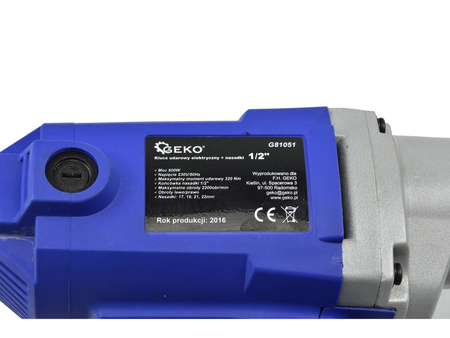 Klucz udarowy elektryczny 1/2" + nasadki