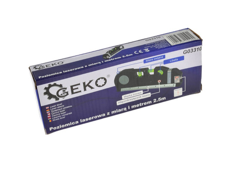 Poziomica laserowa z miarą 2,5m