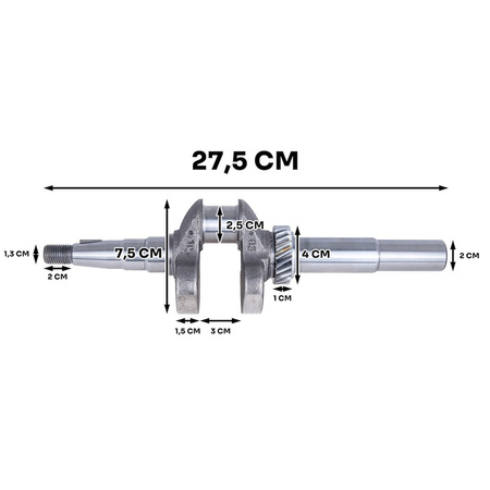 Wał korbowy do glebogryzarki spalinowej G84000/G84001